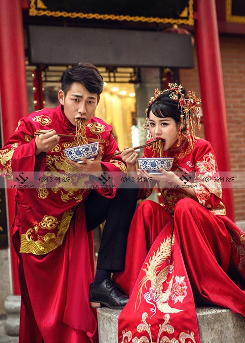 Áo Khỏa Trung Quốc Xu hướng chụp hình cưới theo trang phục