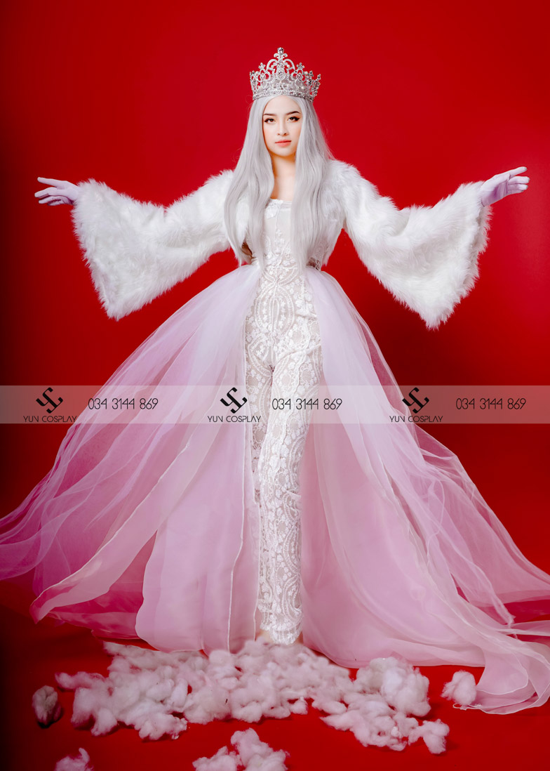 Đầm công chúa cho bé bạch tuyết hoa hồng cuốn - HD Shop